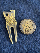 Load image into Gallery viewer, F-Bomb Prototype Divot Tool and Ball Marker Set (Brass)
